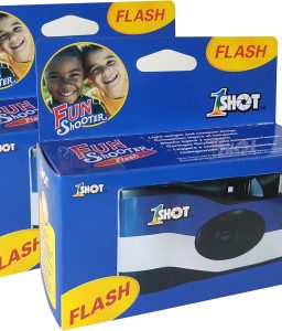 1 Shot Disposable Camera – 35mm One-Time-Use Camera – Single Use Camera with Flash – ASA/ISO 400 Color Film – 27 Exposures – Film Camera Disposable for Party, Wedding, Travel – 2-Pack