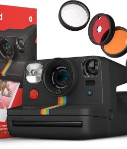 Now+ Black (9061) - Bluetooth Connected I-Type Instant Film Camera with Bonus Lens Filter Set